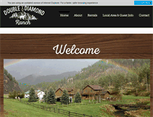 Tablet Screenshot of doublediamondcabins.com